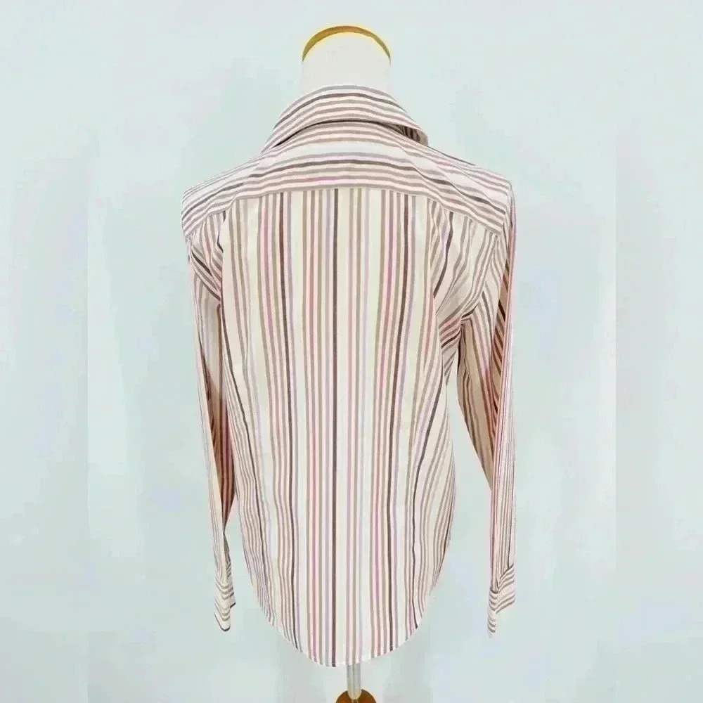 Talbots Vertical Striped Button Down Collared Shi… - image 2
